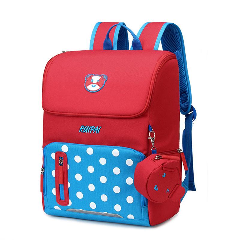 

School Bag For Teenage Girls Boys Waterproof Backpack Children Cute Bear Polyester Orthopedic Schoolbag Kids Bags