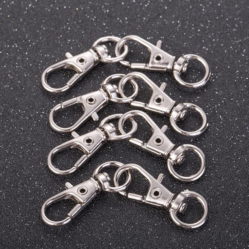 

Keychains 6pcs/lot Lobster Clasp Swivel Snap Hooks Silver Color Gog Buckle Connector For Keyring Key Holder Diy Keychain Accessories