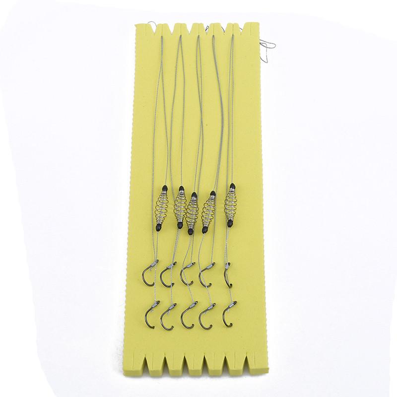 

Bag Outdoor Double Hook Fishing Line Rigs Swivel Carp Hooks Cage Feeder String Bait Accessories