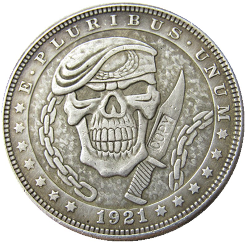 

HB78 Hobo Morgan Dollar skull zombie skeleton Copy Coins Brass Craft Ornaments home decoration accssories