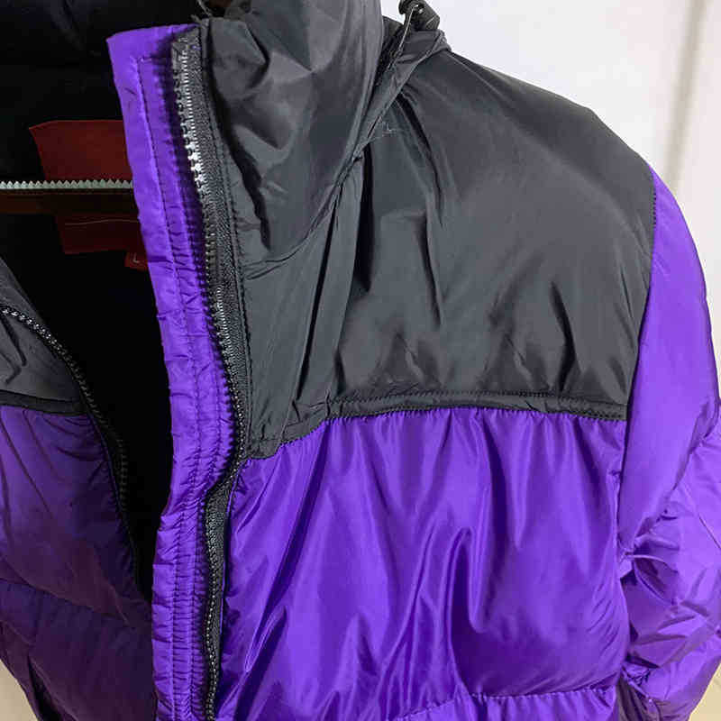

Mens down cotton jacket parka6 F winter outdoor womens fashion Classic casual warm Unisex Embroidery Zippers Tops Coat OutwearZLF, Purple-700 embroidery on the sleeves