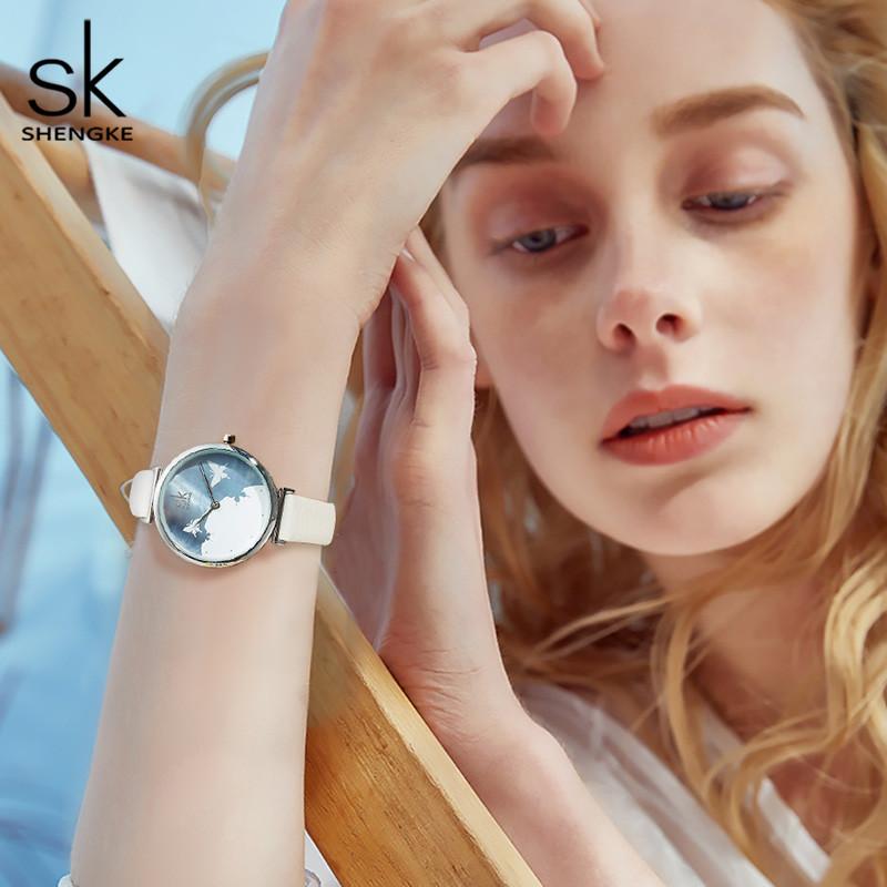 

Wristwatches Top Brand Fashion Women Thin Casual Strap Watch Ladies Watches Leather Female Quartz Marble Dial, Slivery;brown