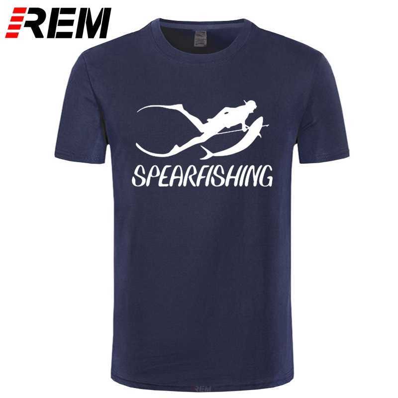 

REM Fashion Spearfishing Print T-shirt Men T Shirt Short Sleeve Casual Cotton O-neck Tshirt Tees Tops 210629, Maroon black