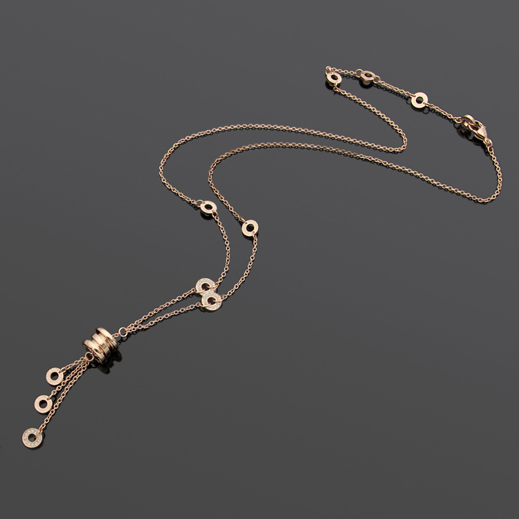 

Wholesale letter B spring tassel diamond necklace high quality spring necklace, Silver