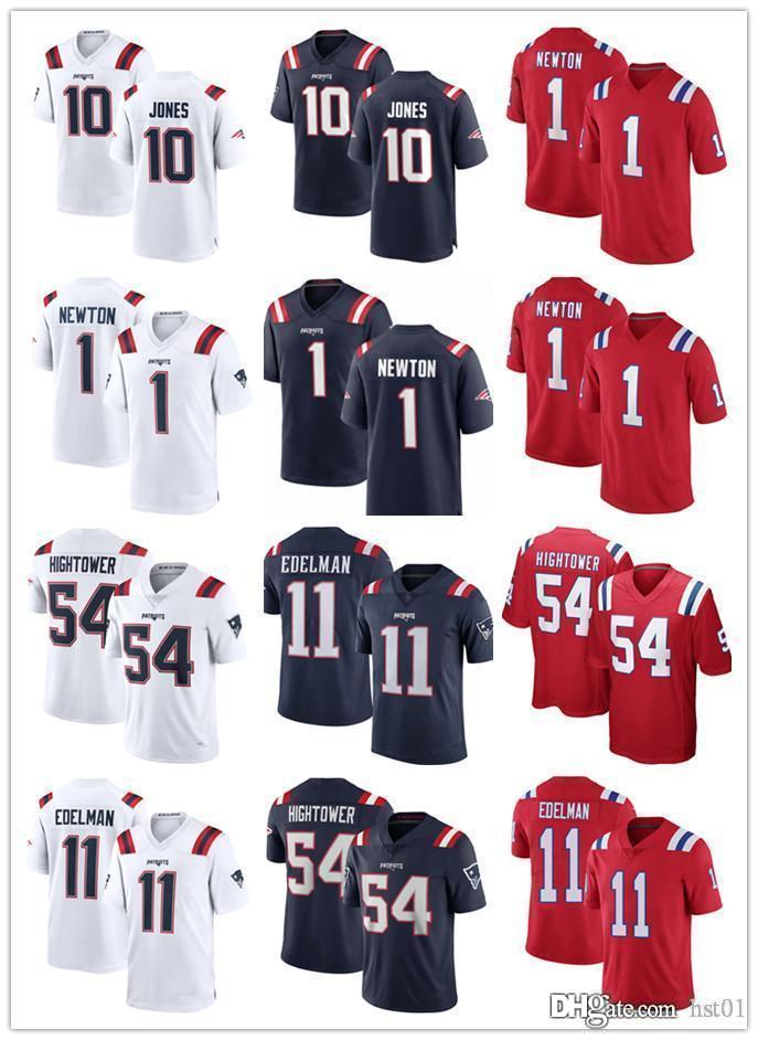 

Men women NewEnglandPatriotsjersey 1 Cam Newton 11 Julian Edelman 54 Dont'a Hightower 10 Mac Jones navy Football Jers, Black;red