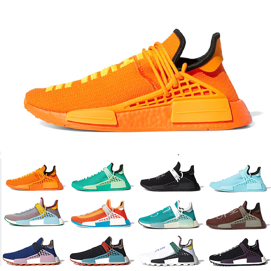 

human race running shoes nmd extra eye orange inspiration footwear white bright pink chocolate sports sneakers 36-45, Black