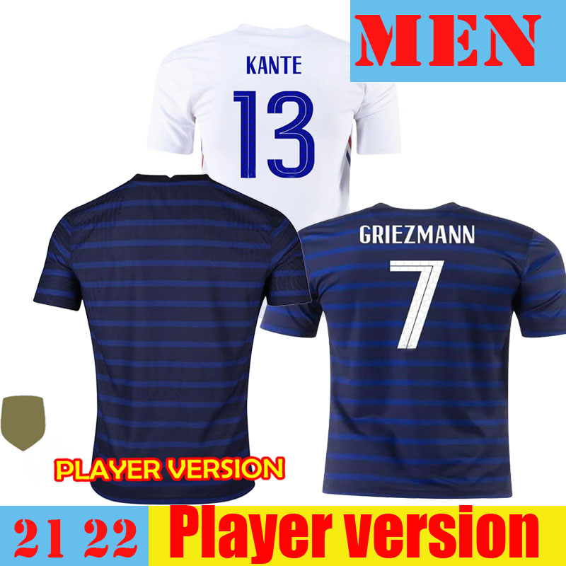 

Player Version Maillot France MBAPPE GRIEZMANN Soccer Jersey 2021 Final Cup Men Women Kids 2022 Football Shirt National Team BENZEMA POGBA GIROUD WORLD KANTE 2XL 3XL, Player version home