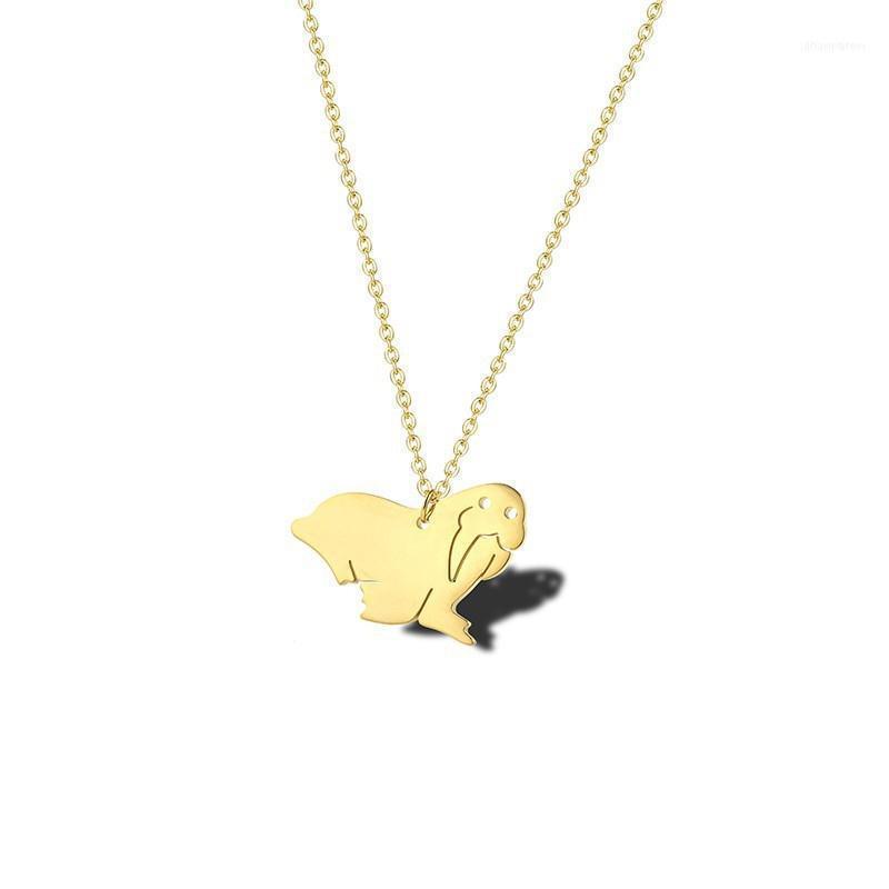 

Chains RIR Simple Sea Animal Ocean Arctic Gold Silver Color Jewelry Walrus Necklace Lion Charm Pendant Gifts For Women1
