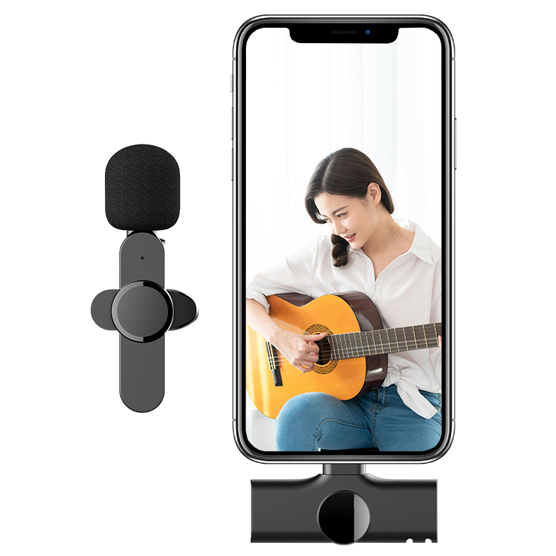 

EP033 Wireless Lavalier Microphone Portable Audio Video Recording Mini Mic for iPhone Android live broadcast gaming Phone Microfonoe