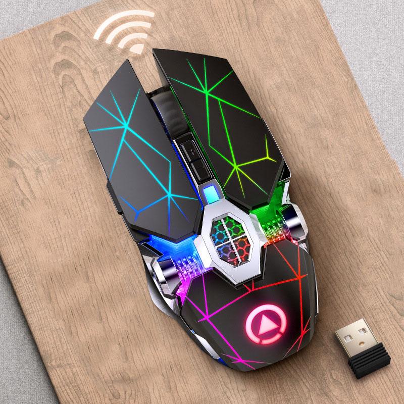 

Mice 2021 Gaming Mouse Rechargeable Wireless Silent LED Backlit 2.4G USB 800/1200/1600Dpi Optical Ergonomic Gamer Desktop