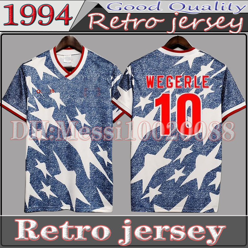 

1994 US Away Shirt retro soccer jerseys Wegerle Lalas Ramos Balboa United States 94 America classic football shirts