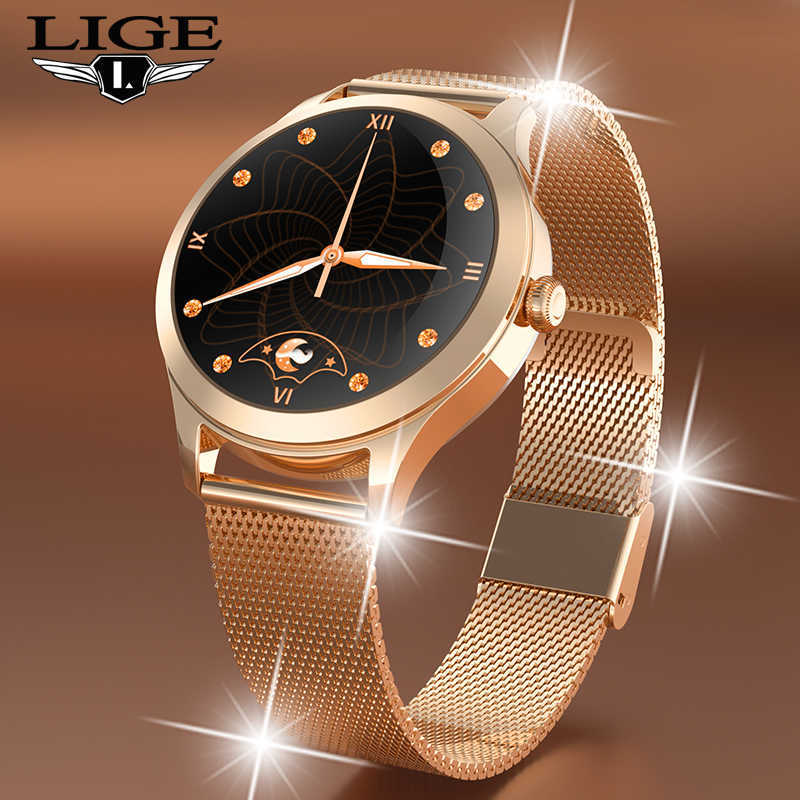 

LIGE Luxury Branded fashion for Sport women men's watch electronic Wrist lady Personalized digital clock Bracelet 210616, Rose gold
