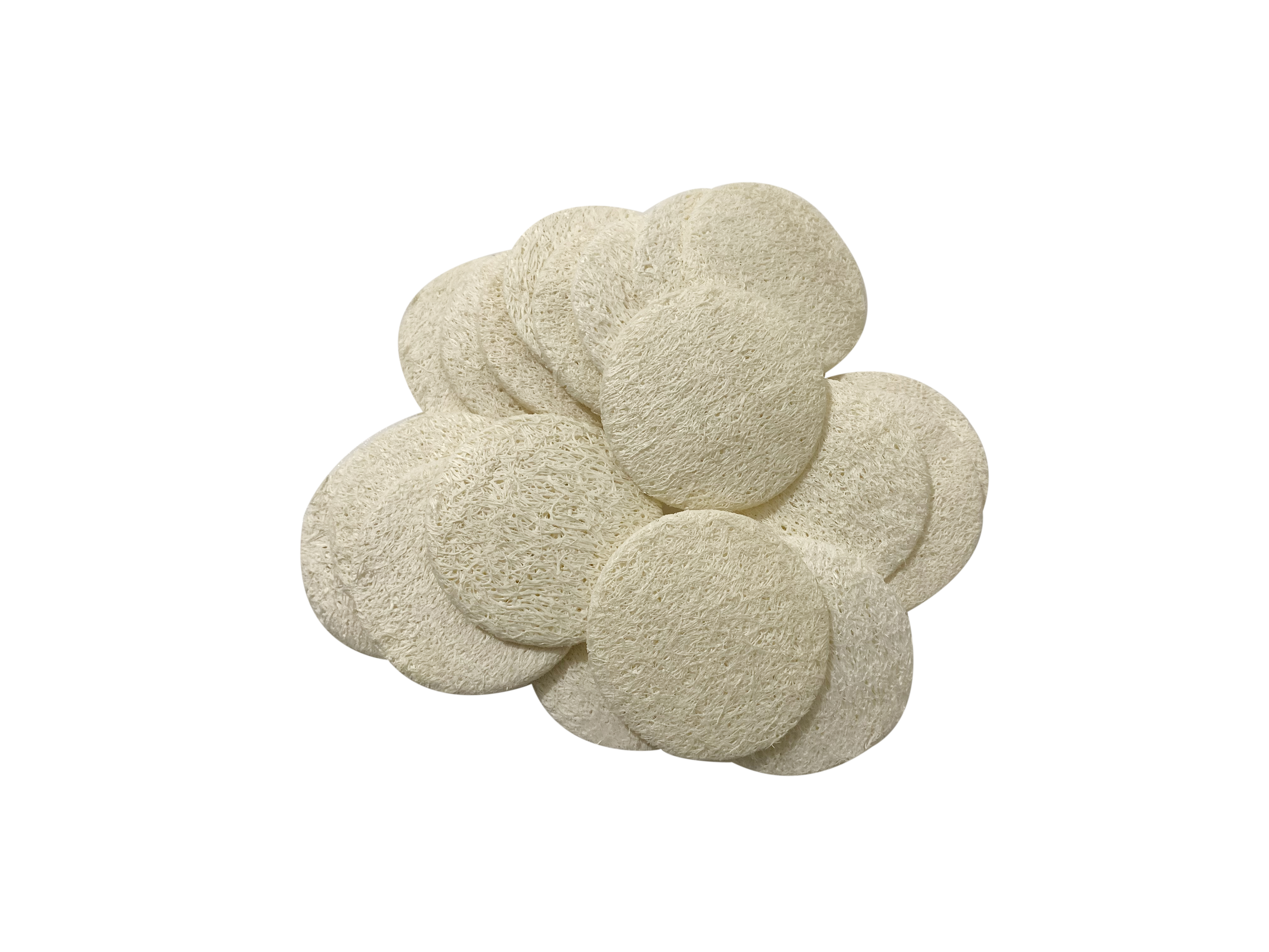 

5.5cm/6cm/7cm/8cm Round Natural Loofah Pad Facial Cleaning Sponge