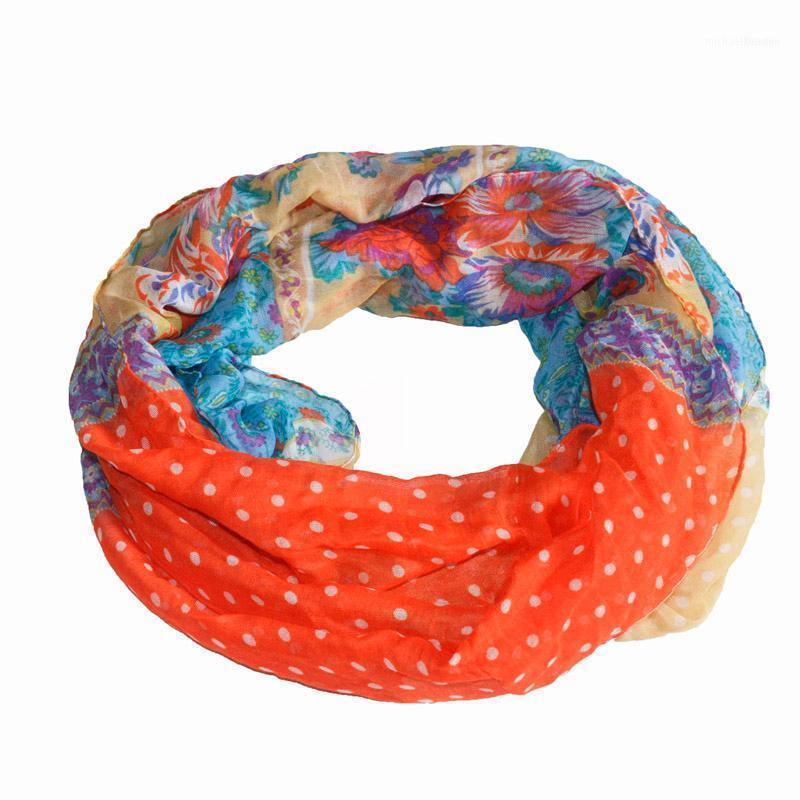 

Fashion Women Leopard Bufandas Scarf Female Infinity Loop Collar Floral Printed Soft Long Zigzag Stripe Ring Muffler1
