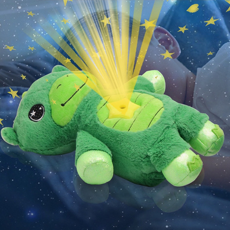 

Stuffed Animal With Light Projector In Star Comforting Toy Plush Toy Night Light Cuddly Puppy Belly Dream Lites Lamp Doll