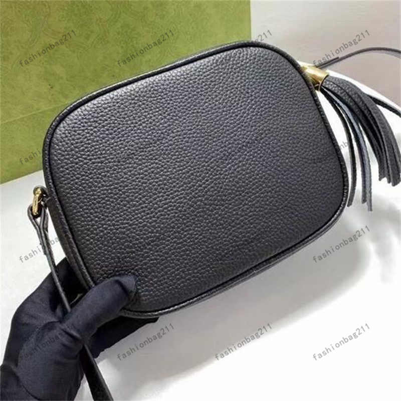 

2022 Shoulder bags women handbags fashion woman purses Genuine Leather Soho disco Embossed interlocking double-G tassel zipper messenger bag, Red