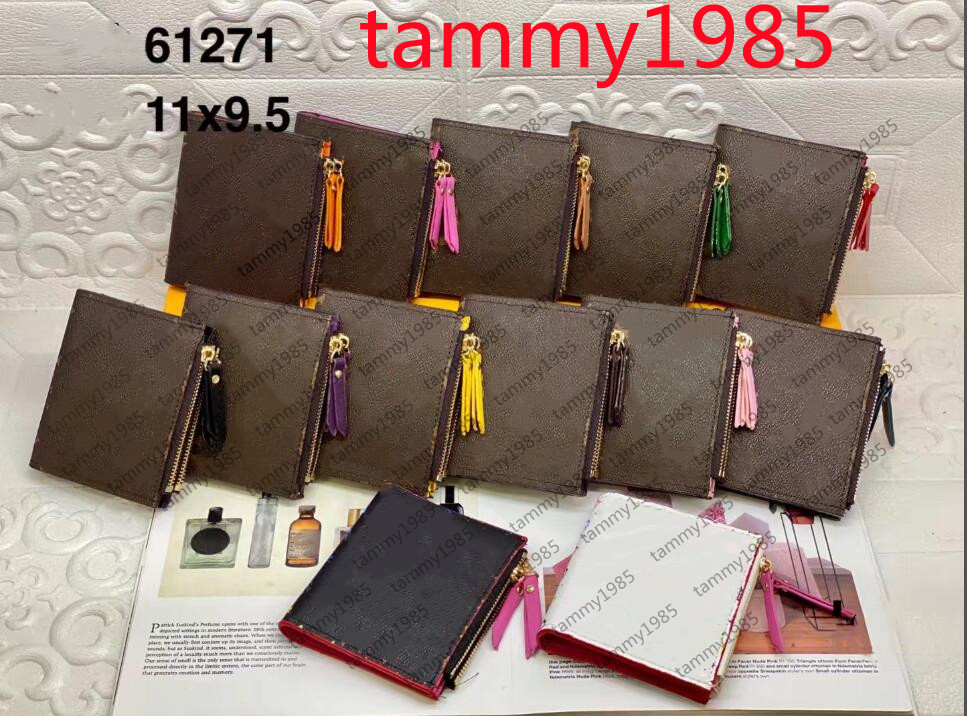 

High quality Short Wallets Designers Leather Long Wallet Coin Purses Old Flower Men & Women Fashion Luxurys Handbags Famous Brand Holders, Brown