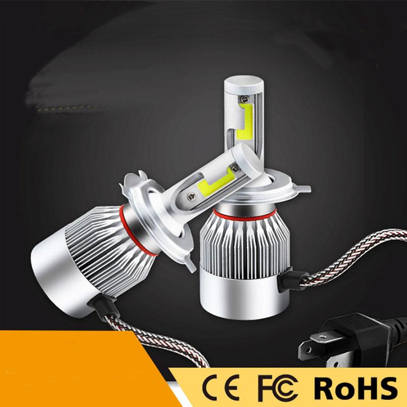 

Car Headlights 2PCS/Set Auto LED Lamps For COB Chips Head Light H1 H3 H4 H7 H8 9005 9006 9-30V White