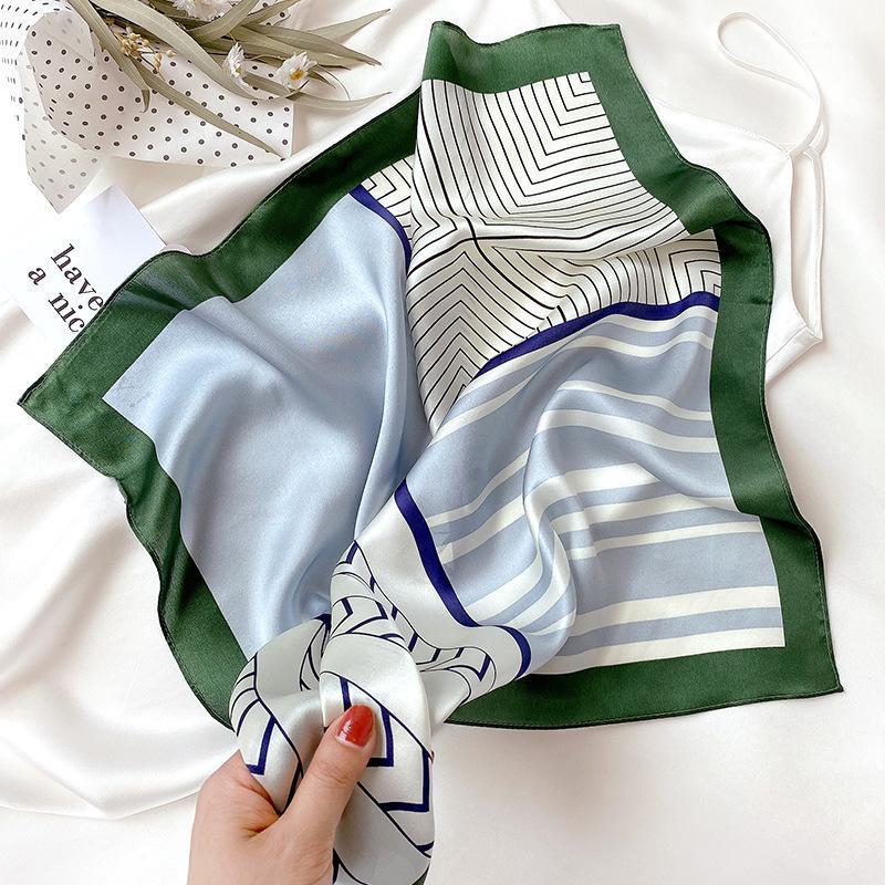 

Hijab Squares Female For Mulberry Silk Scarves Summer Scarf Neck Thin Section Is Prevented Bask In Joker Temperament Suit, Blue;gray