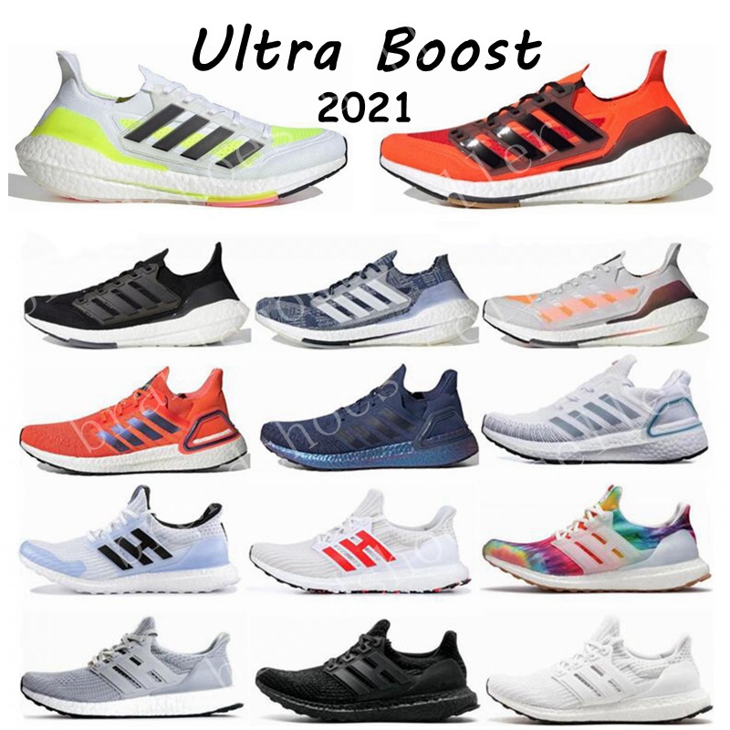 

Ultra Boost 21 Mens Running Shoes UltraBoost 20 UB 4.0 Triple Black Solar Yellow Golden Red White Walker Bred Womens Sports Outdoor Sneakers, Colour 7