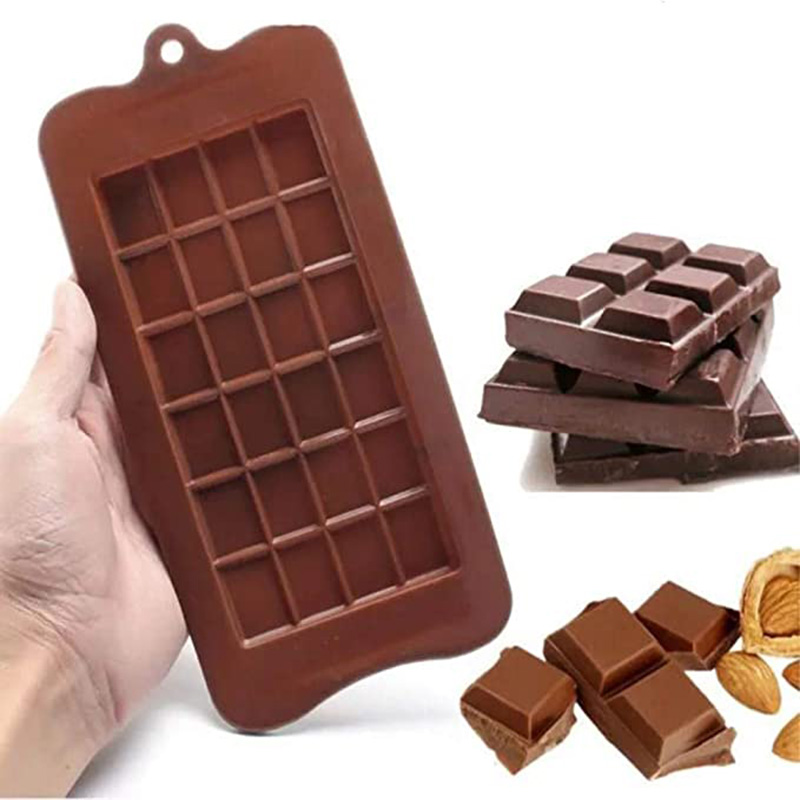 Rectangle Chocolate Mould Silicone Baking Moulds Mini Mold Brown Cake Candy 24 Cavity 122002-image-412932761