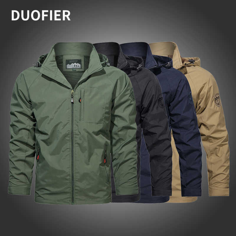 

Outdoor Jacket Men's Zipper Coat Hat Detachable Chaquetas Windproof Waterproof Combat Man Tactical Clothing Camping Windbreaker 210603, Mg898 khaki