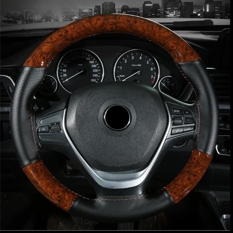 

Steering Wheel Covers Crystal Car Cover Leather Braid On Case Braiding For 38 Cm
