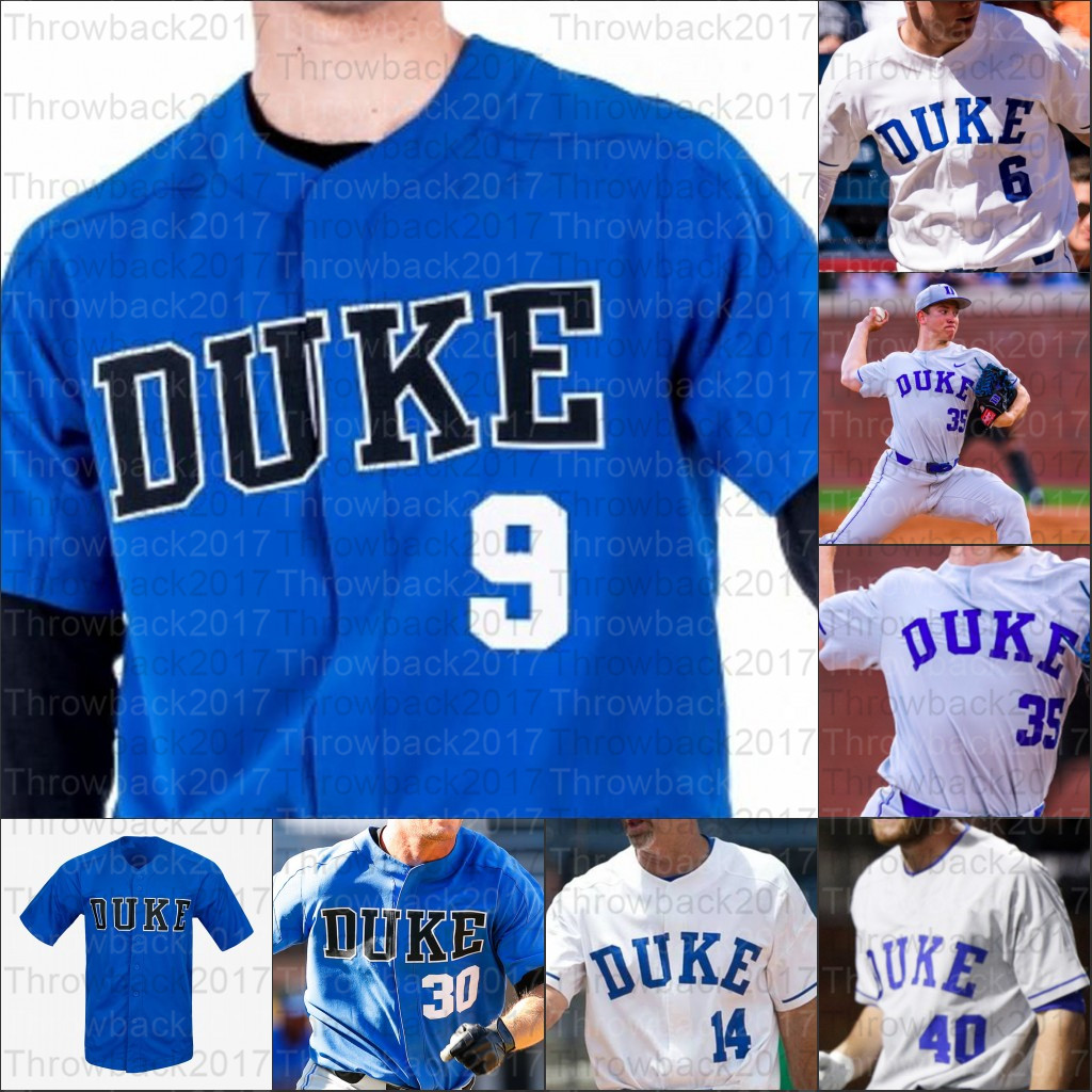 

2021 NCAA Duke College Baseball jerseys Marcus Stroman Michael Rothenberg 20 Matt Mervis 36 Joey Loperfido 31 Cooper Stinson 28 Bryce Jarvis, Blue