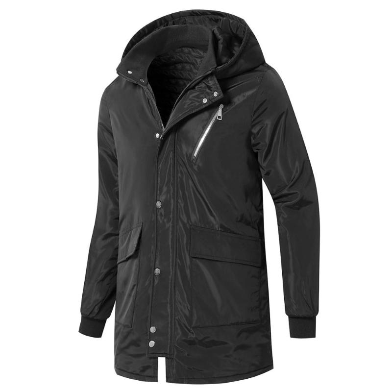 

Men' Trench Coats 2021 Men Jacket Winter Coat, Black