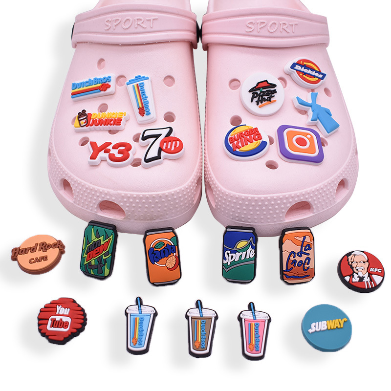 

Pvc Drink Shoe Decoration Charm Buckle Accessories for Croc Charms Clog Buttons Pins