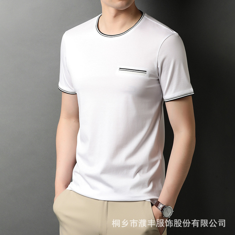 

men's t shirts 2021 summer childe short sleeve silk clothes, White;black