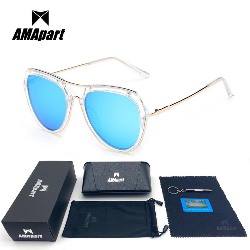 

Sunglasses AMApart High Quality Polarized For Women Driving Fishing Sports Outdoors UV400 Protection Anti-Glare, White;black