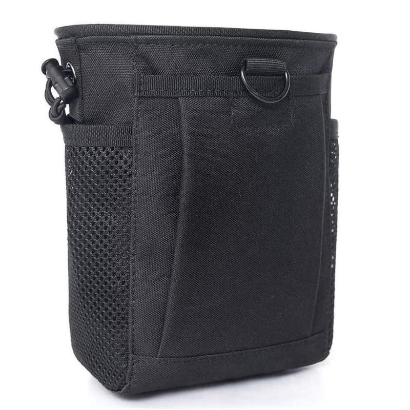 

Stuff Sacks Tactical Molle Drawstring Magazine Dump Pouch Adjustable Military Utility Belt Fanny Hip Holster Bag Outdoor Ammo, Black