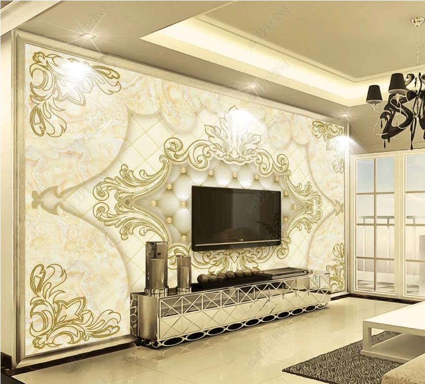 

living 3d wallpaper modern wallpapers background wall Wholesale Mural Girls Room Home Decor Marble European style, As the picture shows