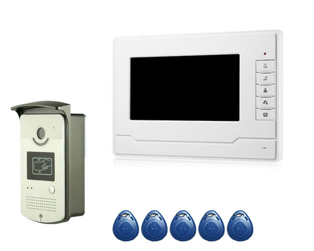 

Video Door Phones Intercom 7inch Wired Doorbell Phone Rainproof Call Panel IR Camera For Home Villa Building Apartment