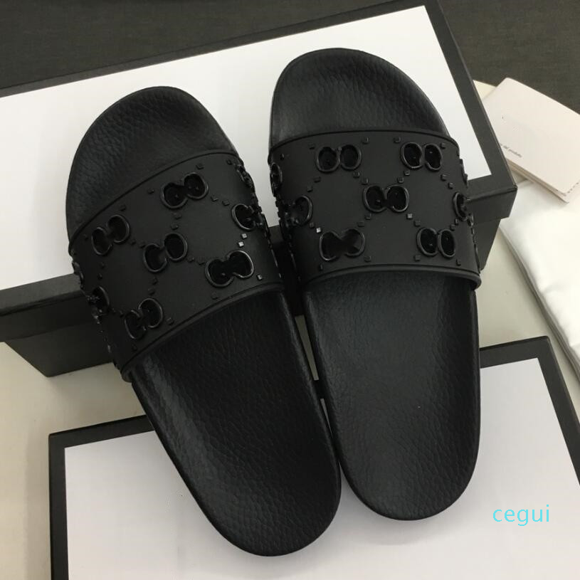 

2021 Designer woman G Slippers men slipper Gear bottoms Flip Flops women luxury sandals fashion causal shoes size 35-46 US 12 with box, Red