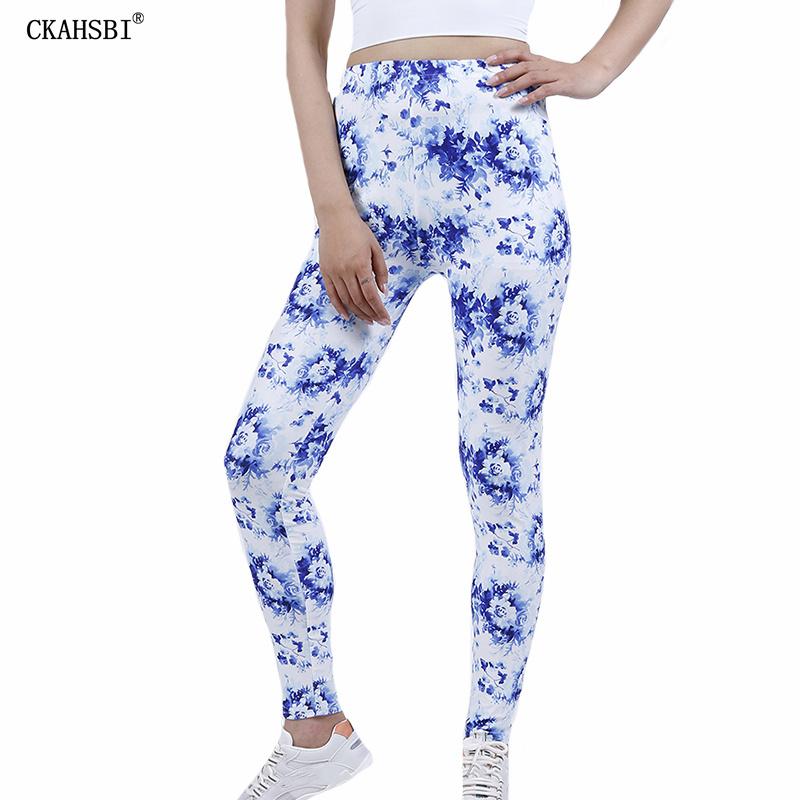 

Yoga Outfit CKAHSBI Workout Legging White Flower Woman Pants Printing Fitness Leggins High Waist Gym Sexy Drop Elastic
