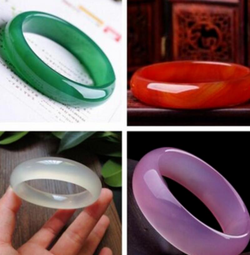 

Bangle Natural 56-62mm Chinese 100% Multicolor Agate Jade Jadeite Bracelet