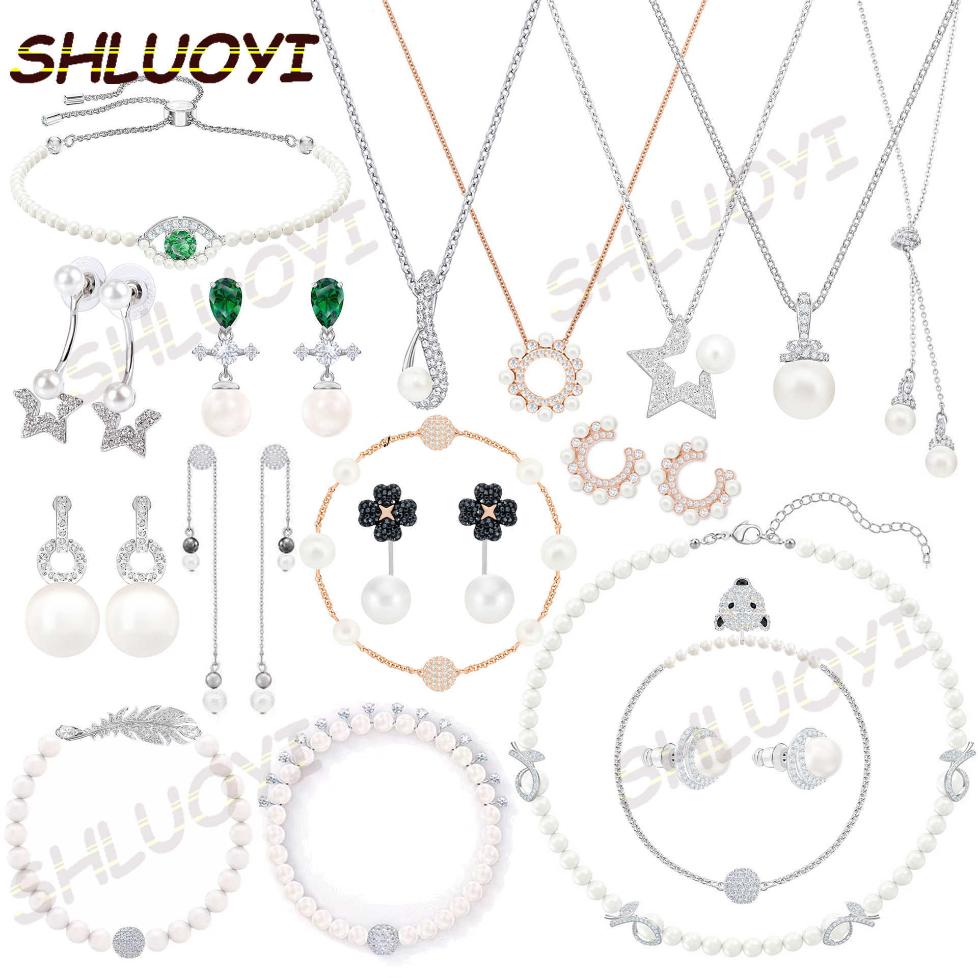 

SHLUOYI Fashion jewelry high quality SWA . Exquisite pearl series. Let women more temperament pendant necklace