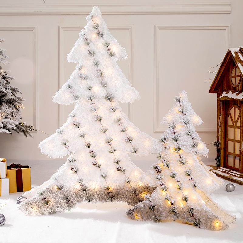 

Christmas Decorations Wrought Iron Flocking Lights Tree Elk Counter Decoration Shopping Mall Supermarket Holiday Scene Navidad