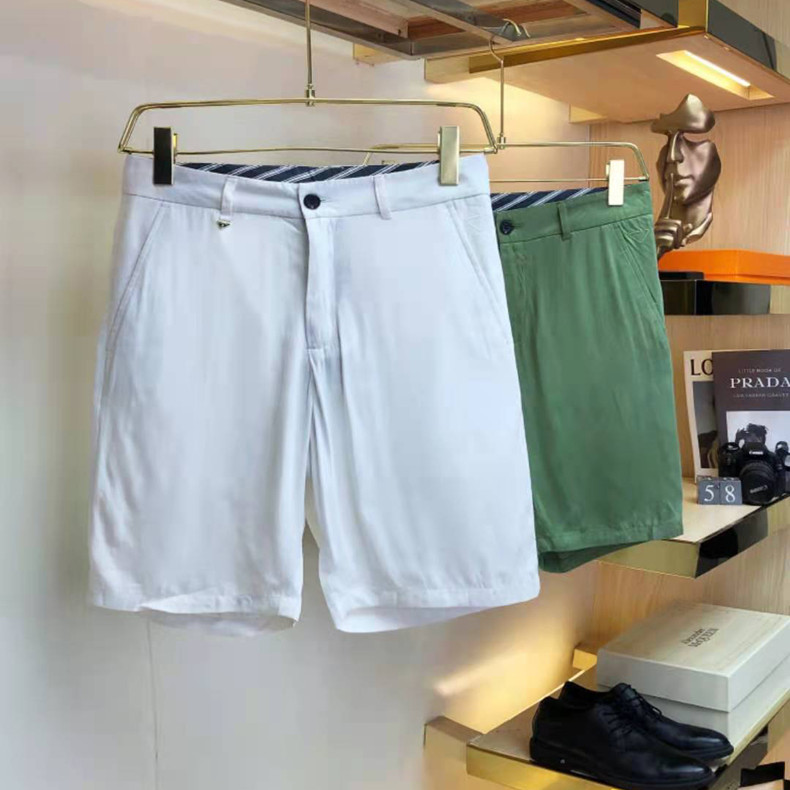 SSHigh quality summer men&#039;s plus size pants fashion trend casual solid color embroidery pattern four-color wholesale M-3XL-image-707206300