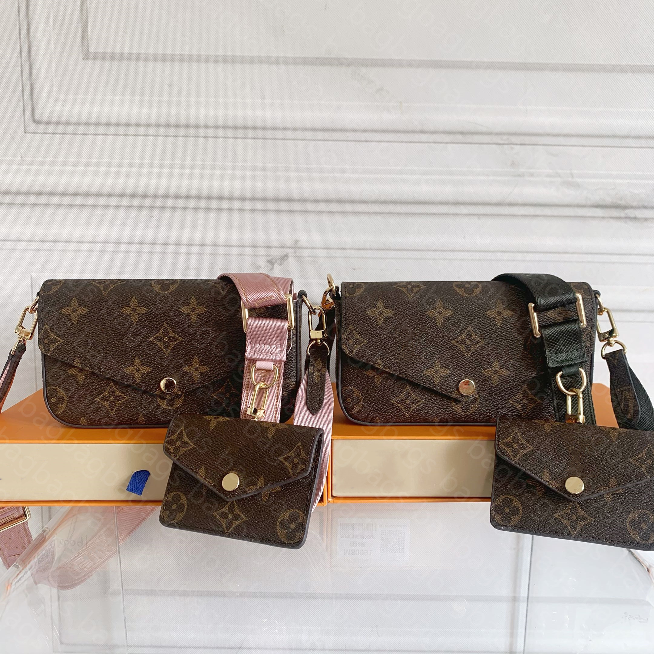

High quality designer luxury bag fashion suit letter one shoulder messenger women's wallet handbag