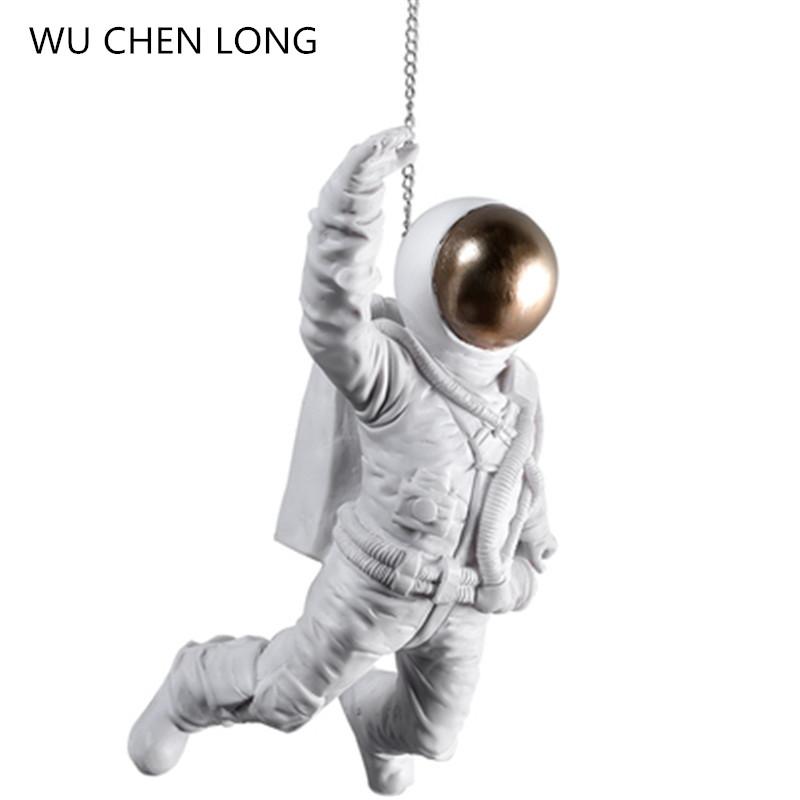 

LONG Nordic Creative Astronaut Statue Modern Minimalist Home Decor Living Room Bedroom Wall Hanging Decorations A1891 Decorative Object Obje