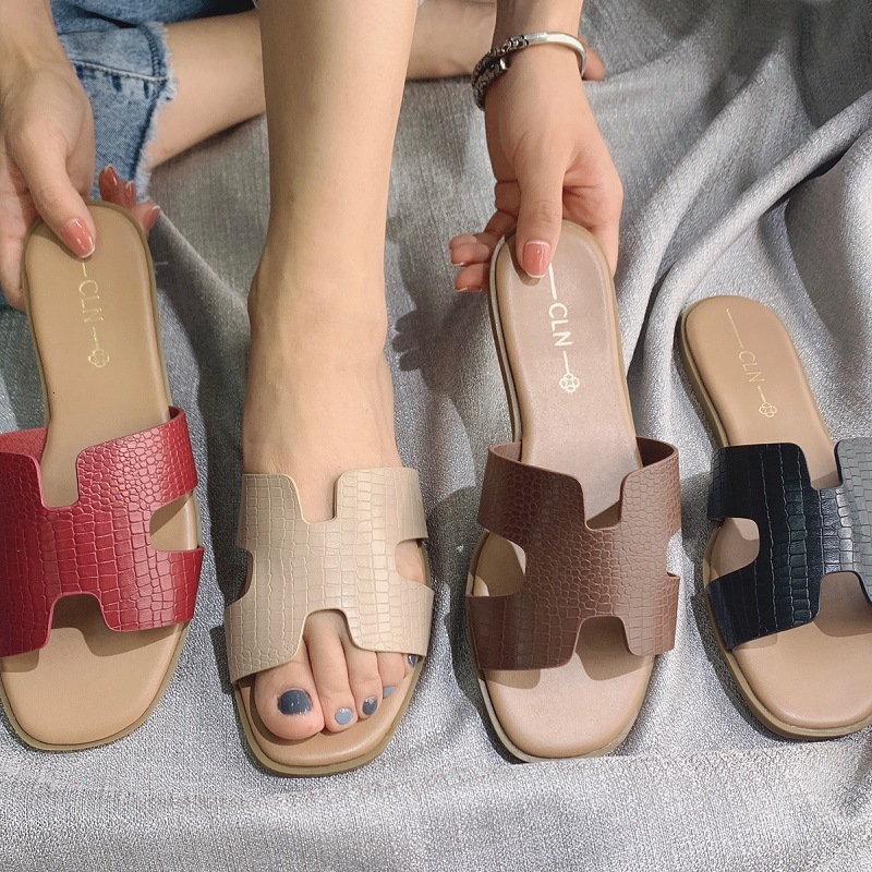 

luxury slippers 2021 summer ins slippers net red beach women's simple sandals, Black