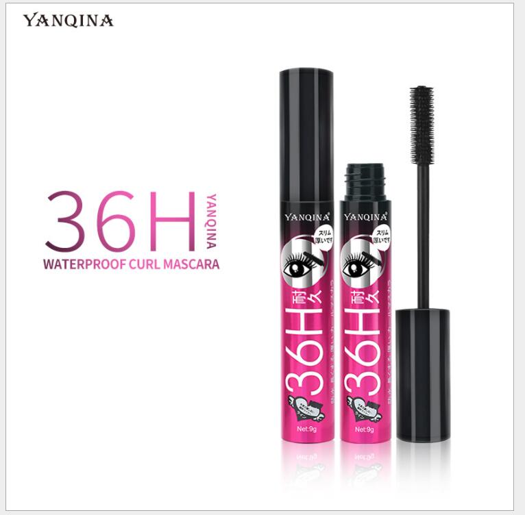 

YANQINA 36H LENGTHENING THICK CURL MASCARA Long Lasting Waterproof Liquid Makeup Lash Paradise & Feathery Soft No Flaking and Smudging Blackest Black
