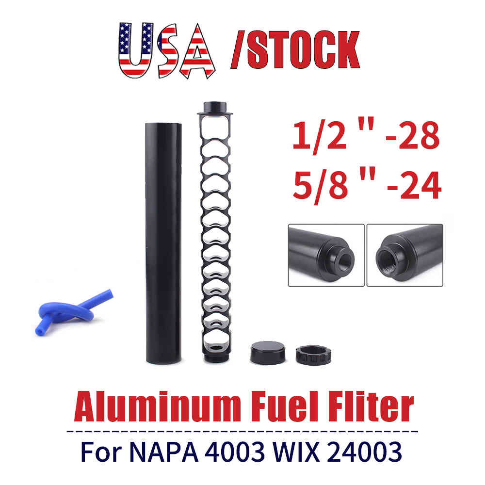 

6 10 Inch Aluminum 1/2-28 5/8-24 Single Core Car Filter for NAPA 4003 WIX 24003 Fuel Trap Solvent Filters RS-OFI043