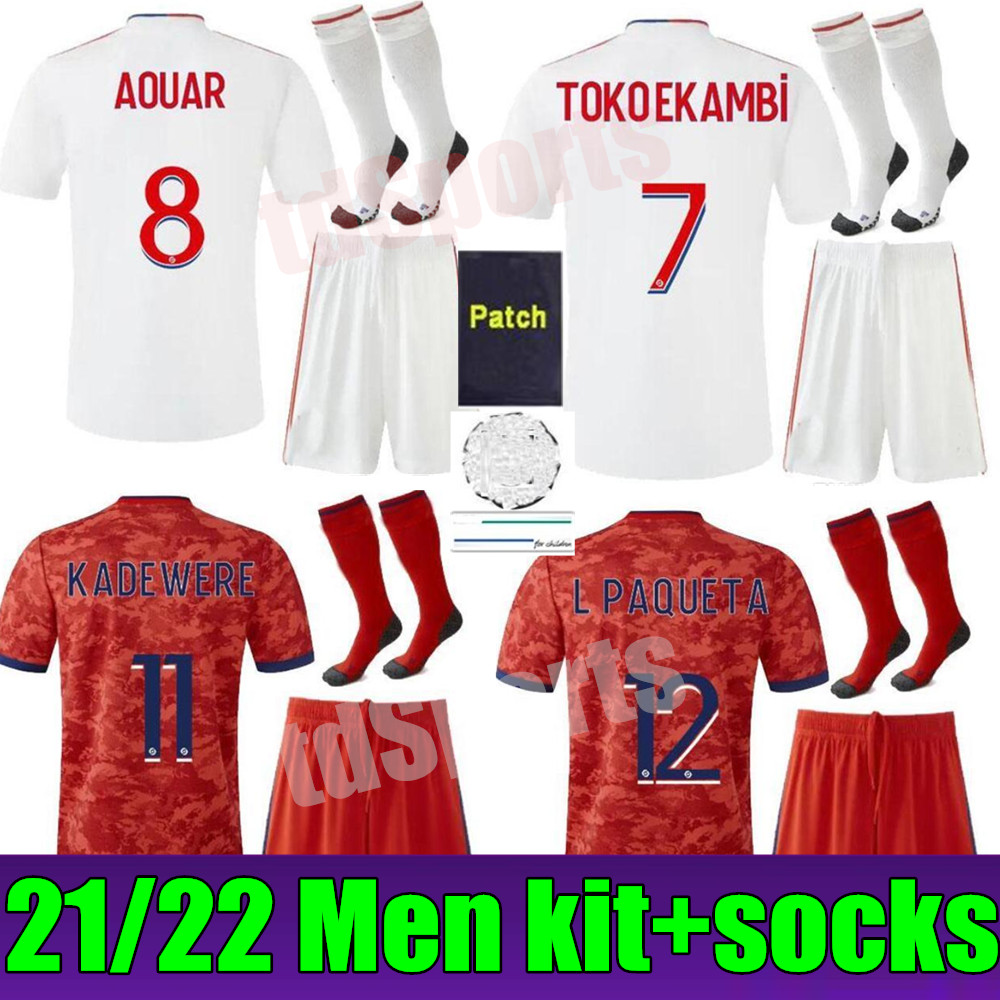 

21 22 Maillot de foot Lyon Soccer Jerseys Men kit SHAQIRI BOATENG CHERKI third 2021 2022 Olympique Lyonnais L.PAQUETA OL AOUAR Football Shirts BRUNO G adult kits, Home+socks