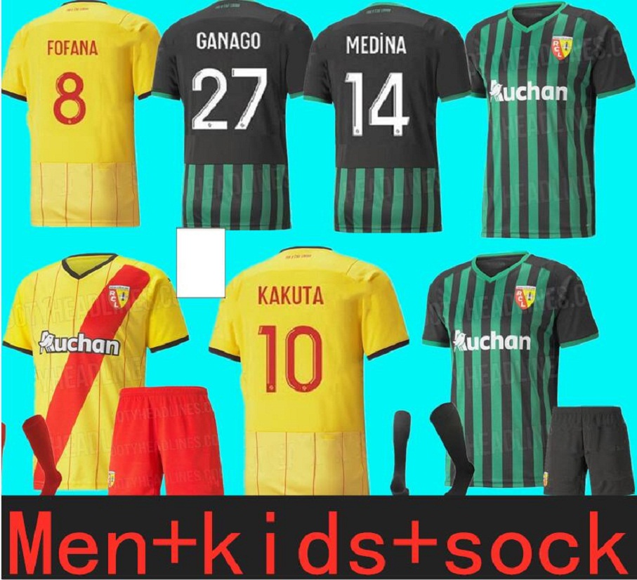 

Adults and kids 21 22 RC Lens Kakuta soccer jersey home away 2021 2022 maillot de foot FOFANA GANAGO GRADIT RADOVANOVIC football Shirt, 21/22 home