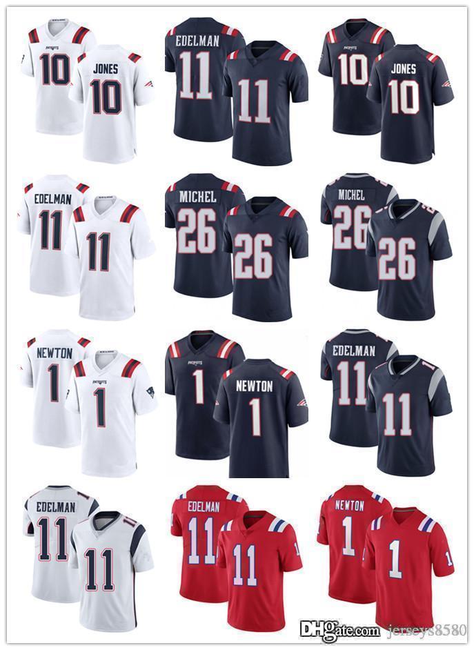 

Men women NewEnglandPatriotsjersey 1 Cam Newton 11 Julian Edelman 26 Sony Michel 10 Mac Jones navy Football Jerseys, Black;red
