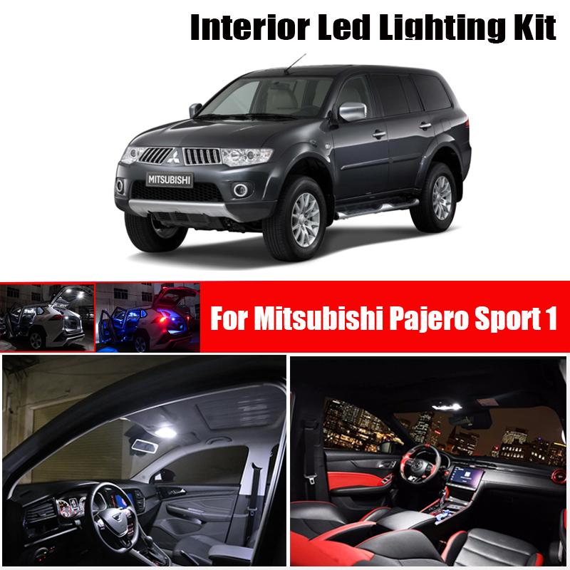 

10Pcs Canbus For 1996-2006 2007 Mitsubishi Montero Shogun Pajero Sport 1 K90 Vehicle LED Interior Light License Plate Lamp Emergency Lights, As pic